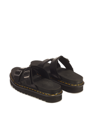 Myles Brando Leather Buckle Slide Sandals