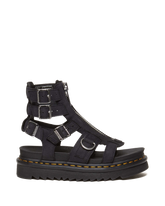 Olson Tumbled Nubuck Leather Gladiator Zip Sandals