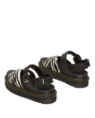 Voss II Hair-On Zebra Print Sandals