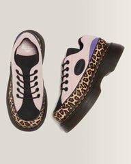 Buzz 5-Eye Leopard and Suede Shoes