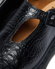 Rejena Mary Jane Croc Emboss Leather Shoes