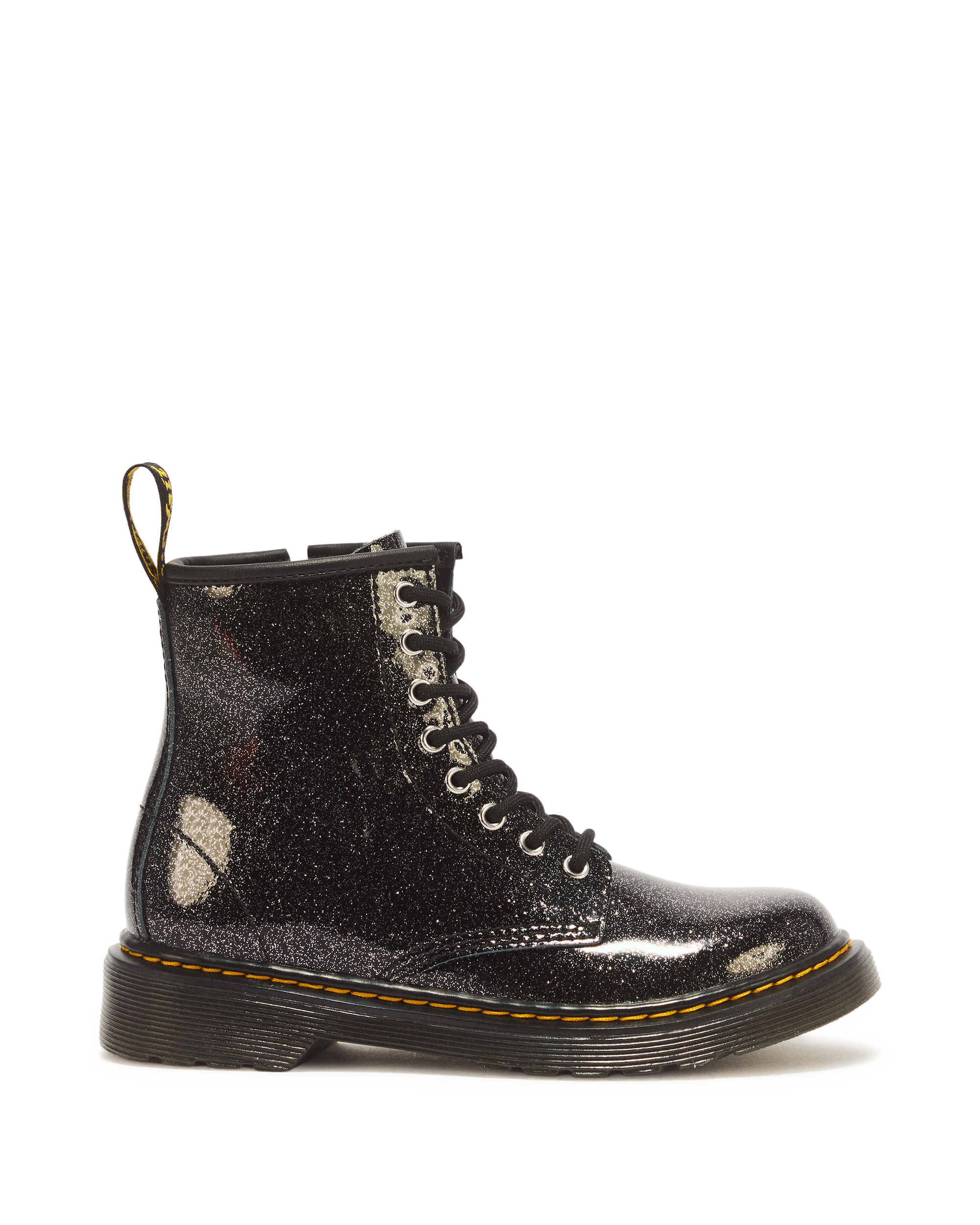 JUNIOR 1460 GLITTER PATENT LEATHER BOOTS