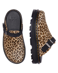 Zebzag Leopard Casual Slingback Platform Mules