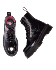 Jadon Distressed Patent Leather Platform Boots