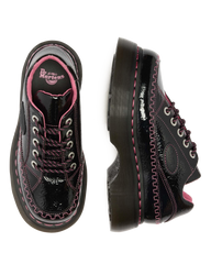 Buzz 5-Eye Distressed Patent Leather Shoes