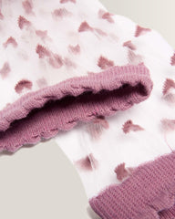 Short Heart Mesh Organic Cotton Blend Socks