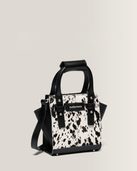 Extra Small Dalmatian Hair On Leather Tote Bag