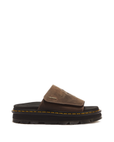 Zebzag Flower Crazy Horse Leather Slides