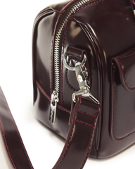 Top Handle Rub Off Leather Bag