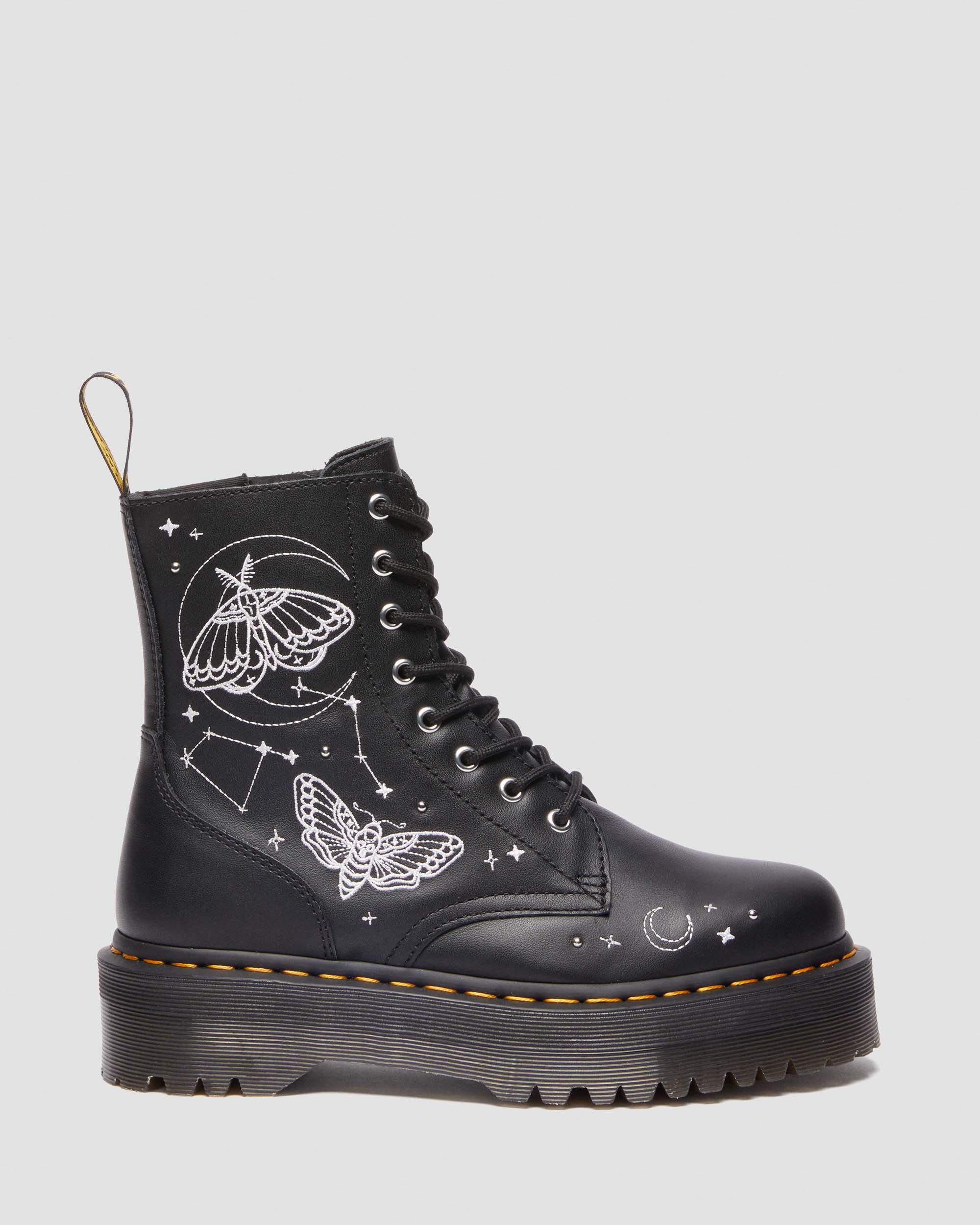 JADON CELESTIAL MOTH EMBROIDERED PLATFORM BOOT