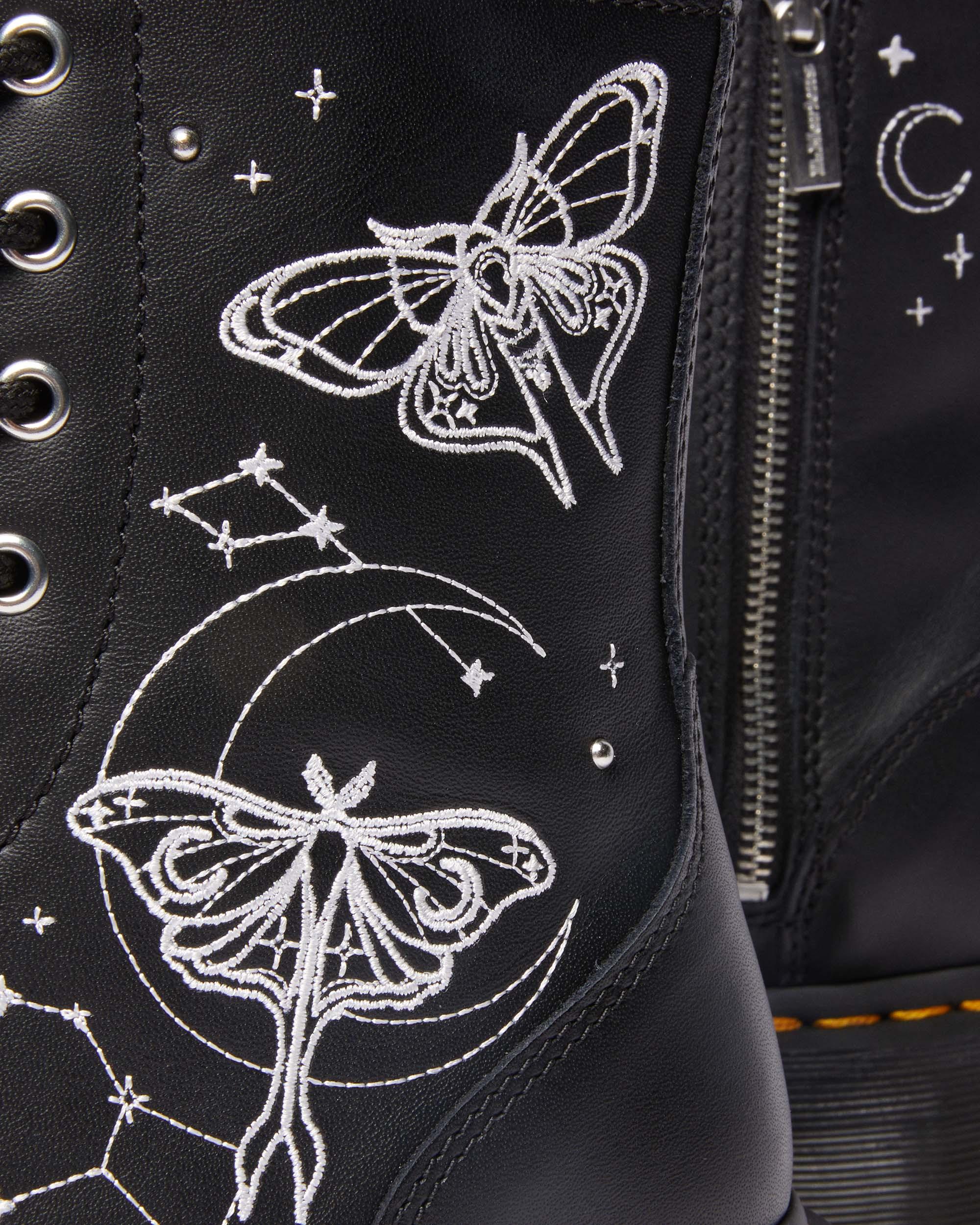 JADON CELESTIAL MOTH EMBROIDERED PLATFORM BOOT