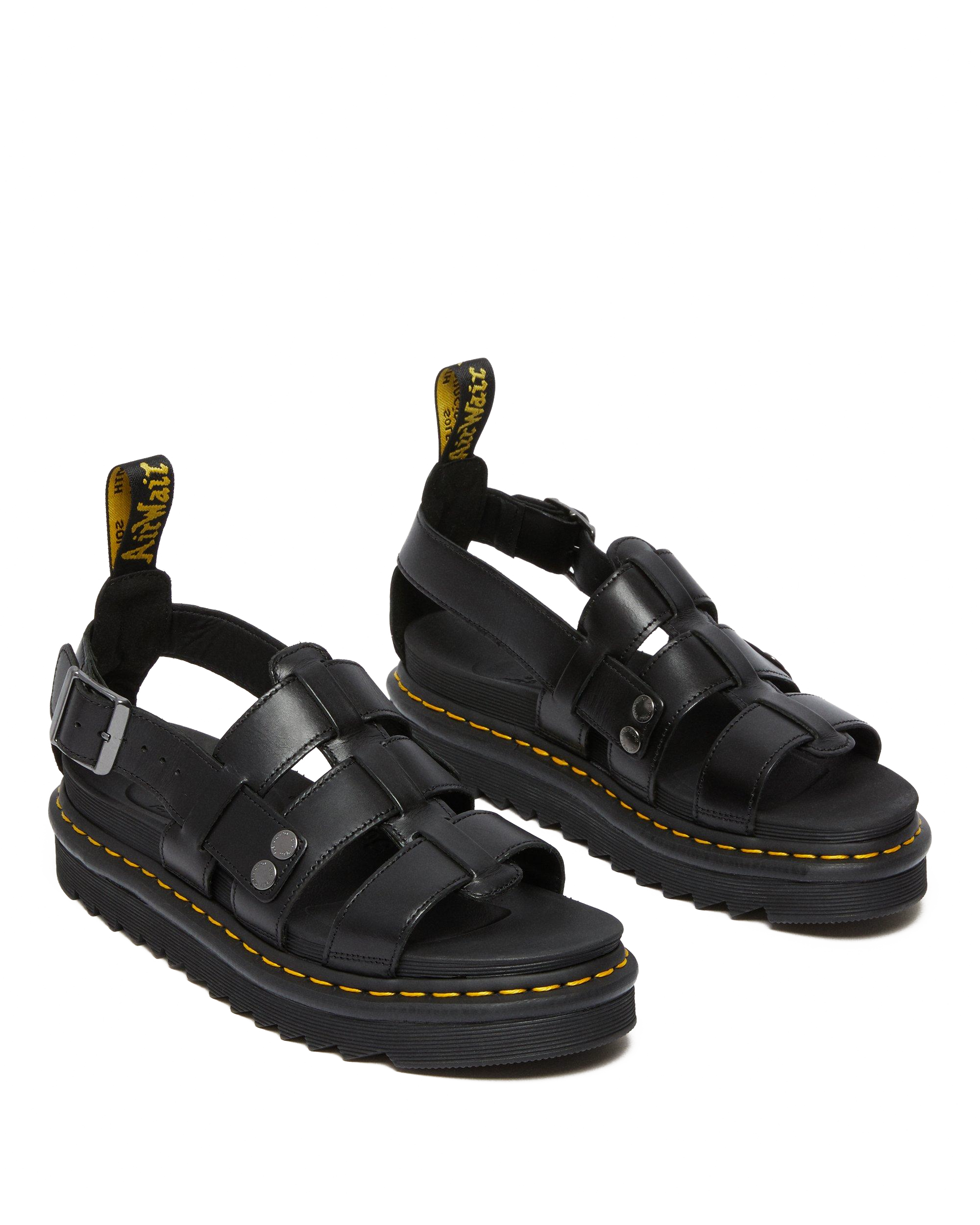 Terry Leather Strap Sandals