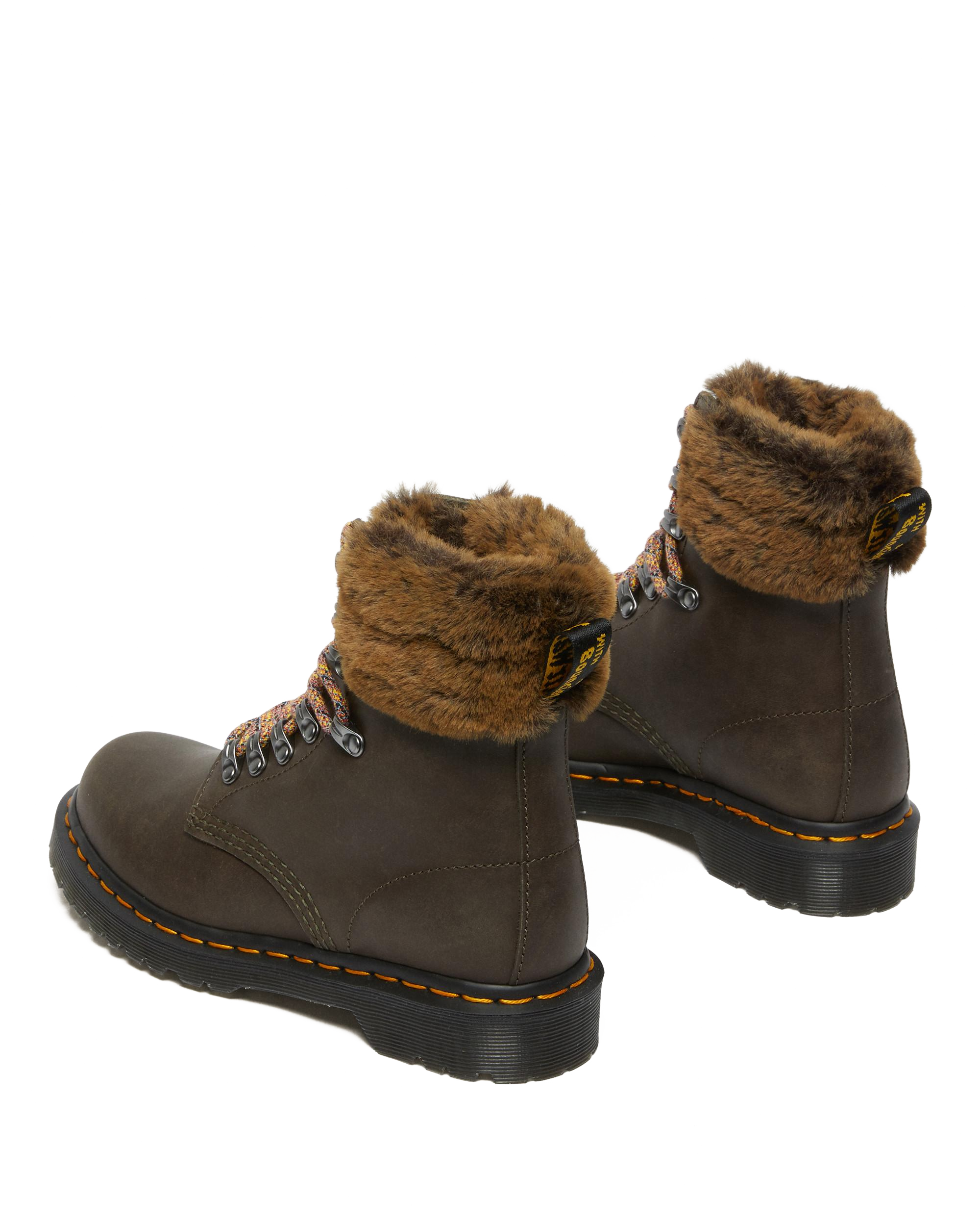 1460 Serena Collar Faux Fur Lined Lace Up Boots