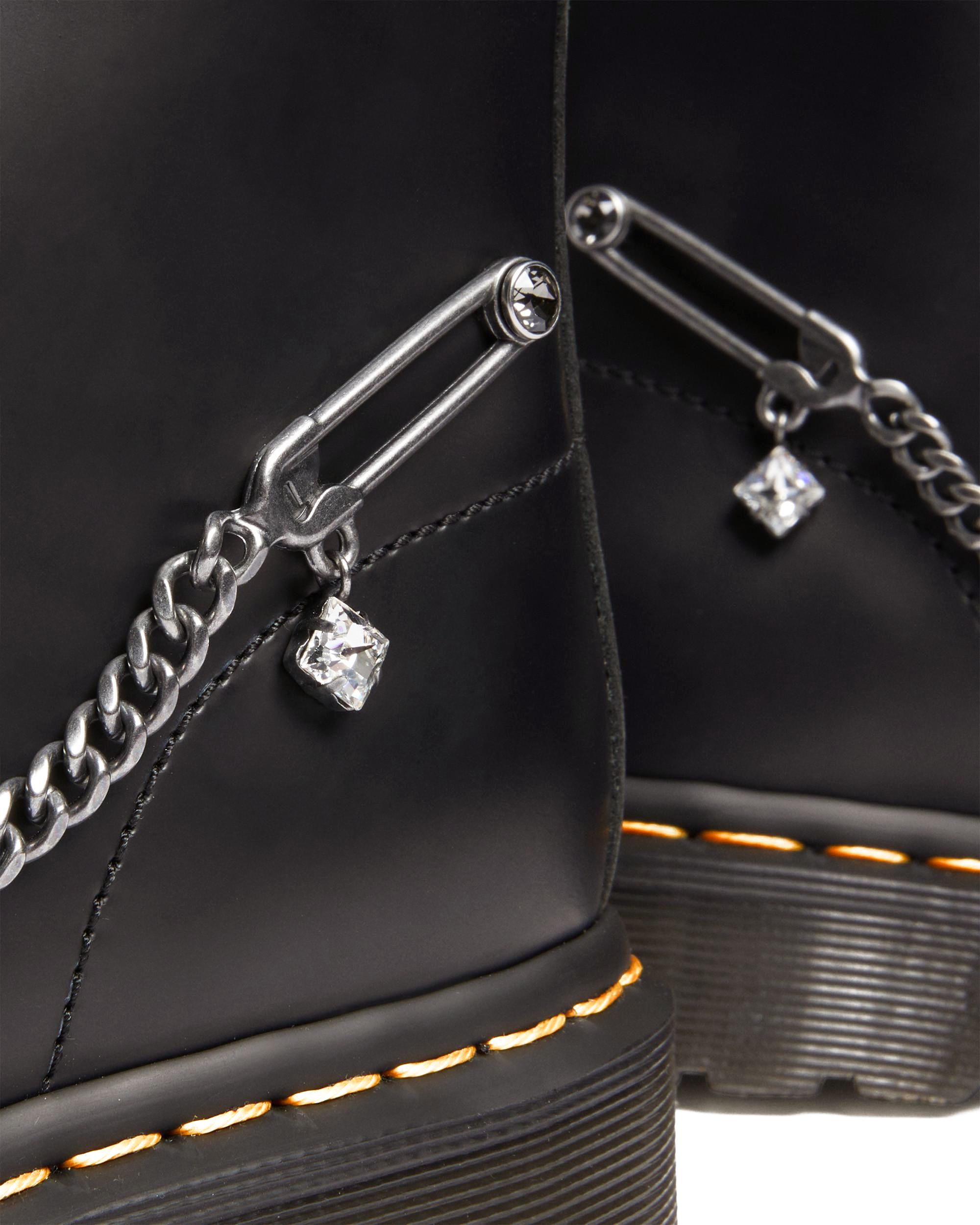 1460 Swarovski Leather Lace Up Boots