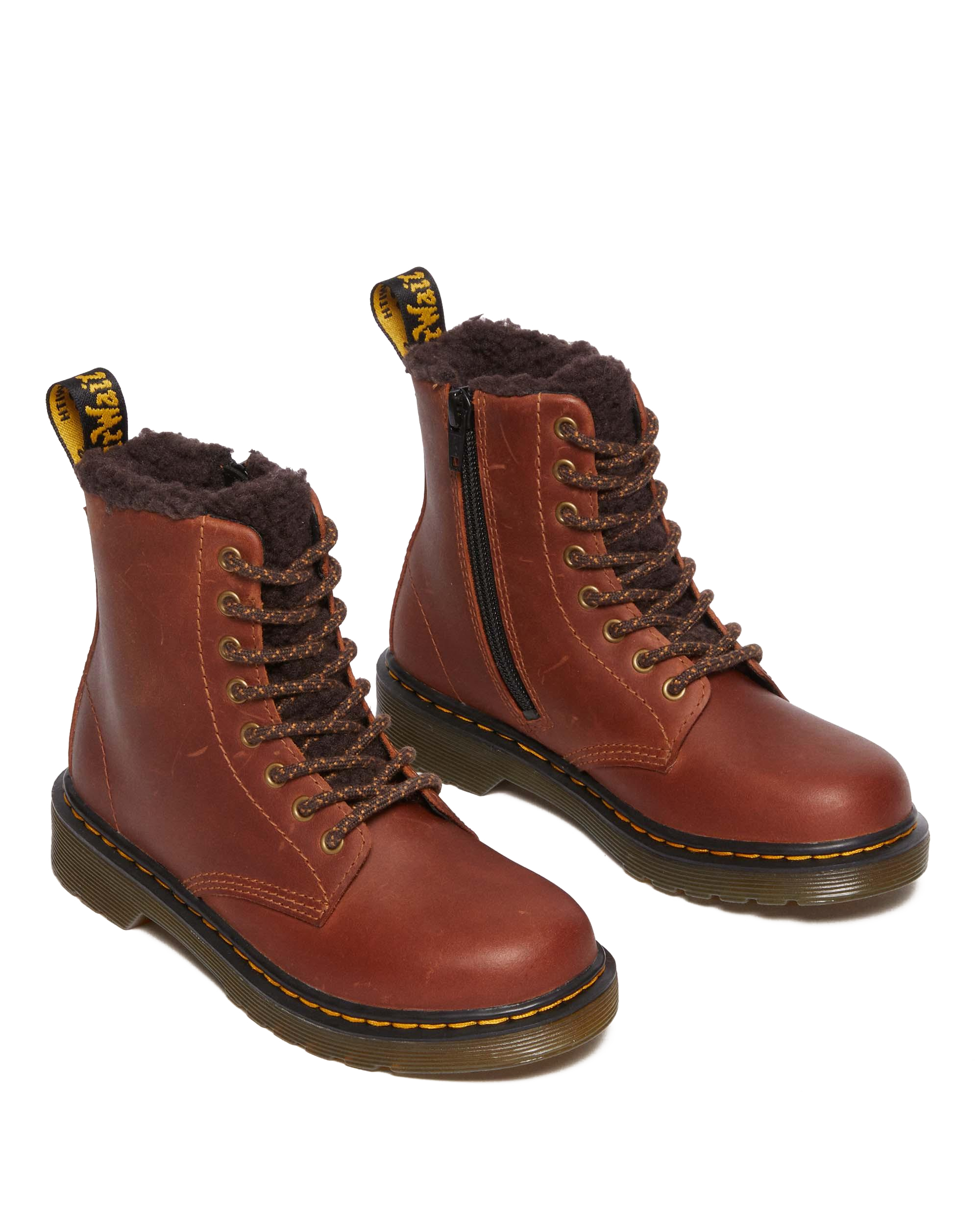 1460 Serena Junior 8 Eye Republic WP Leather Lace Up Boots