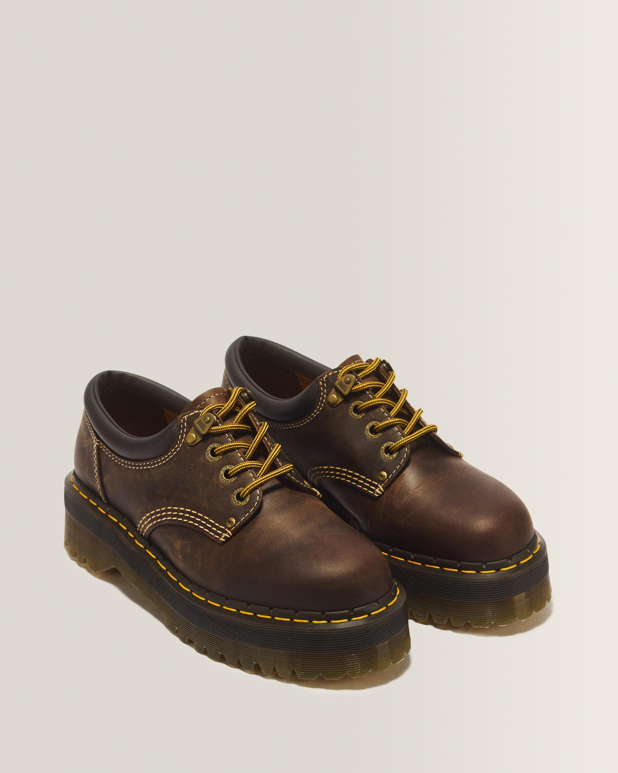 8053 Arc Crazy Horse Leather Platform Casual Shoes