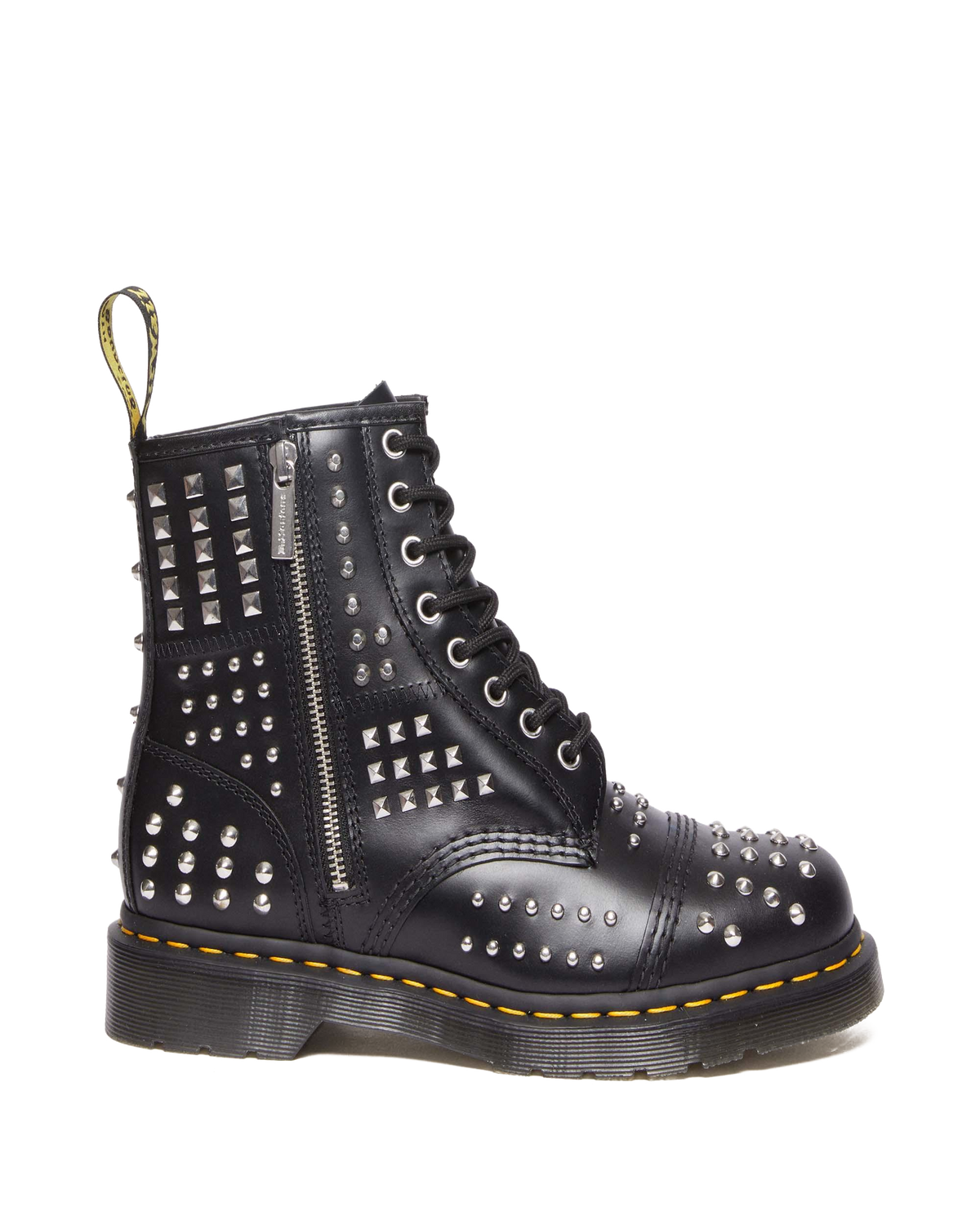 1460 Studded Zip Atlas Leather Lace Up Boots