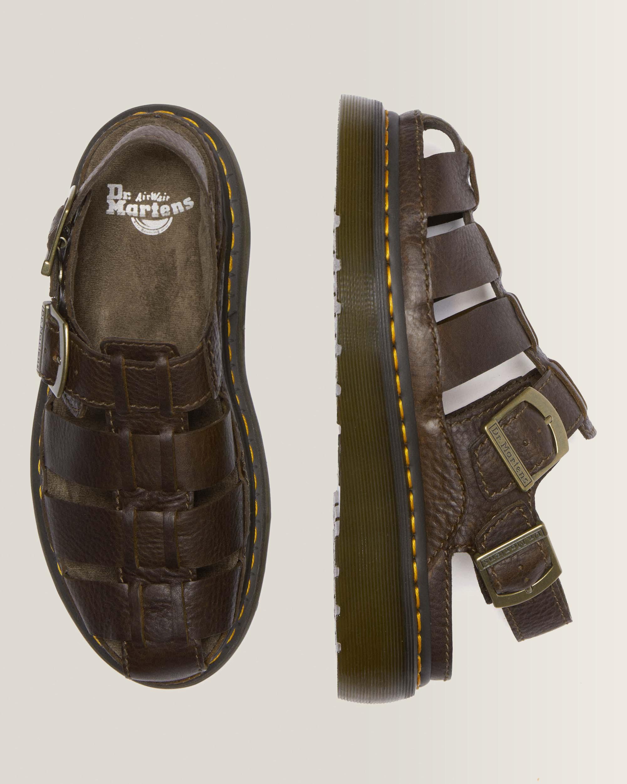 Wrenlie Grizzly Leather Fisherman Sandals