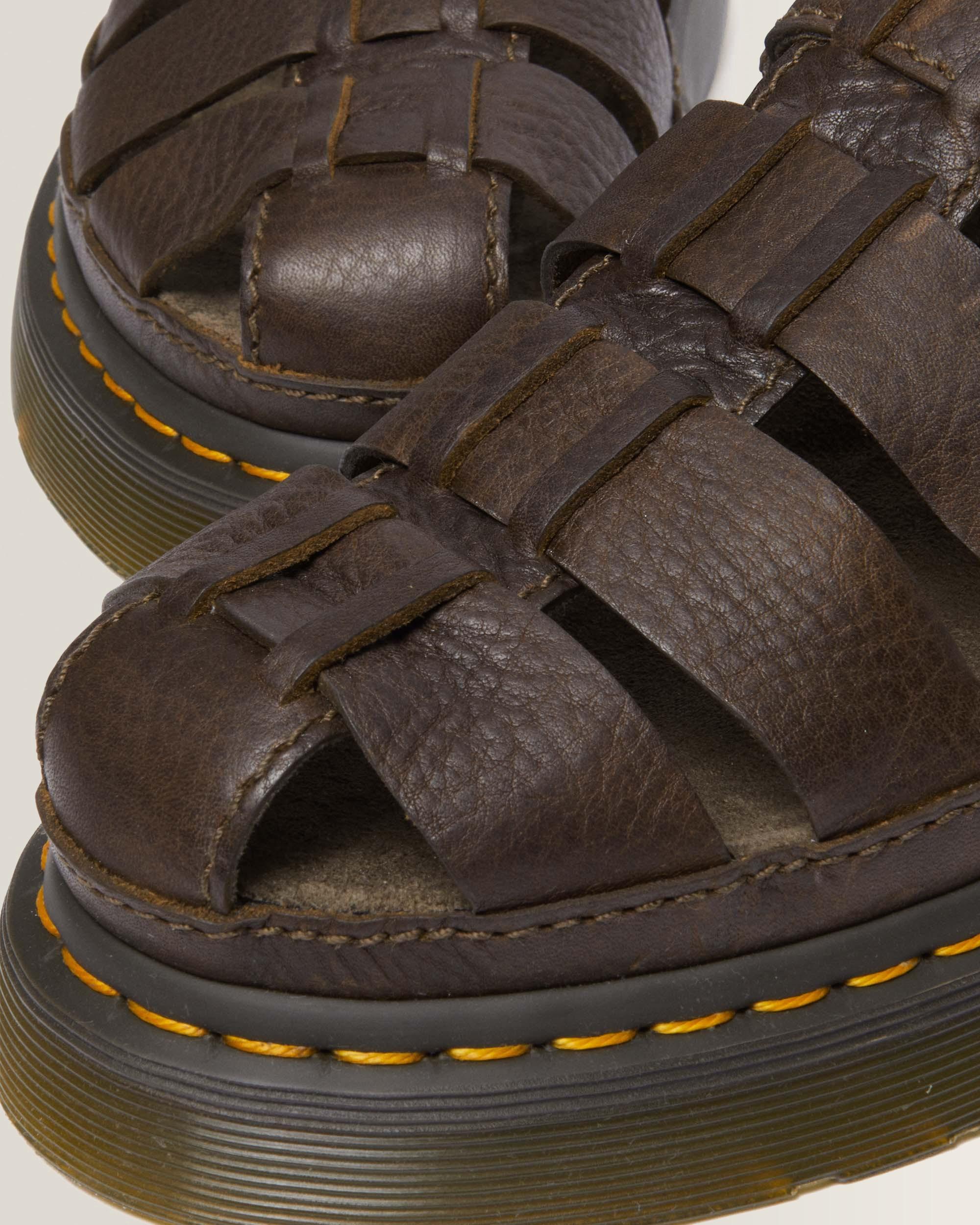 Wrenlie Grizzly Leather Fisherman Sandals