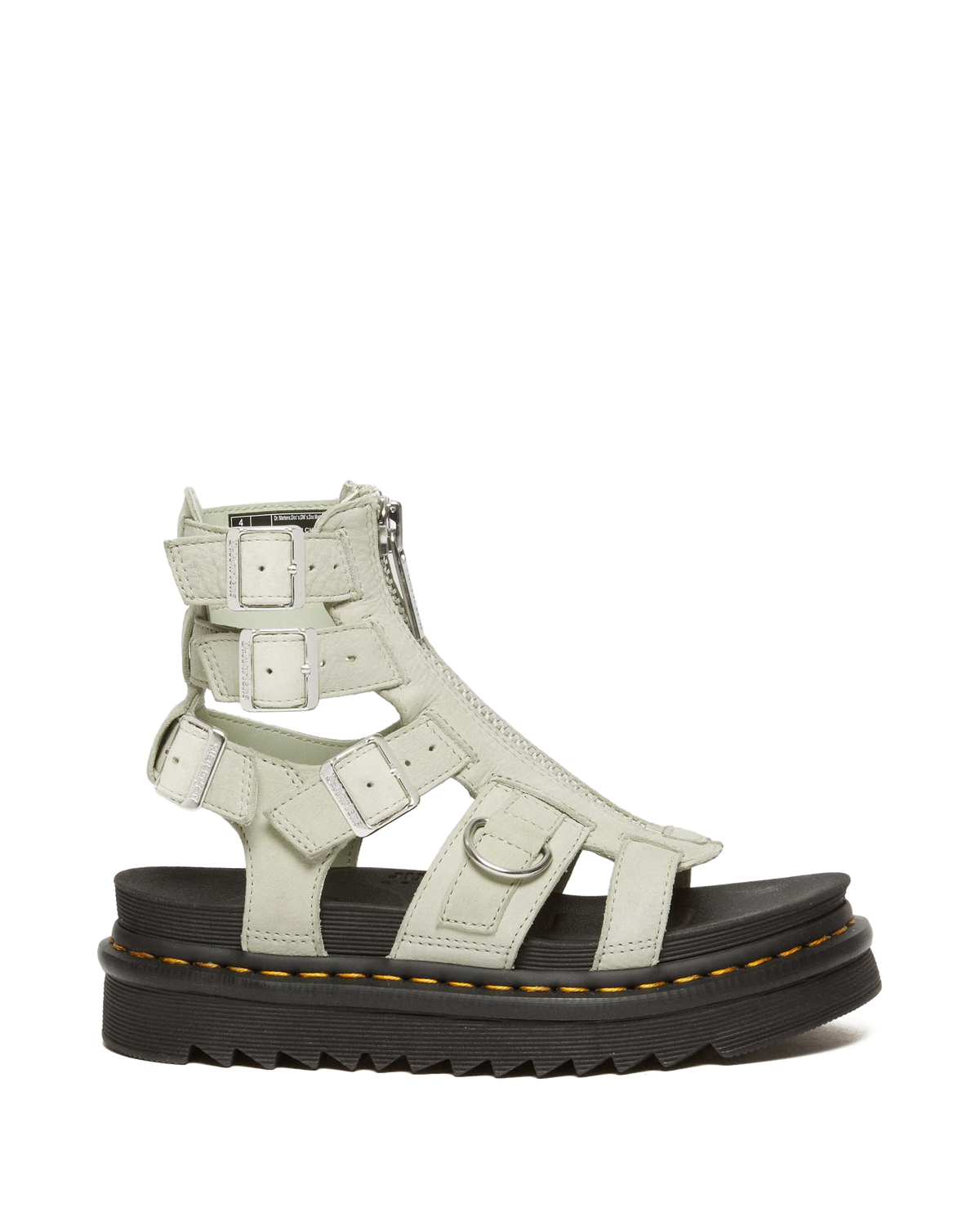 Olson Tumbled Nubuck Leather Gladiator Zip Sandals
