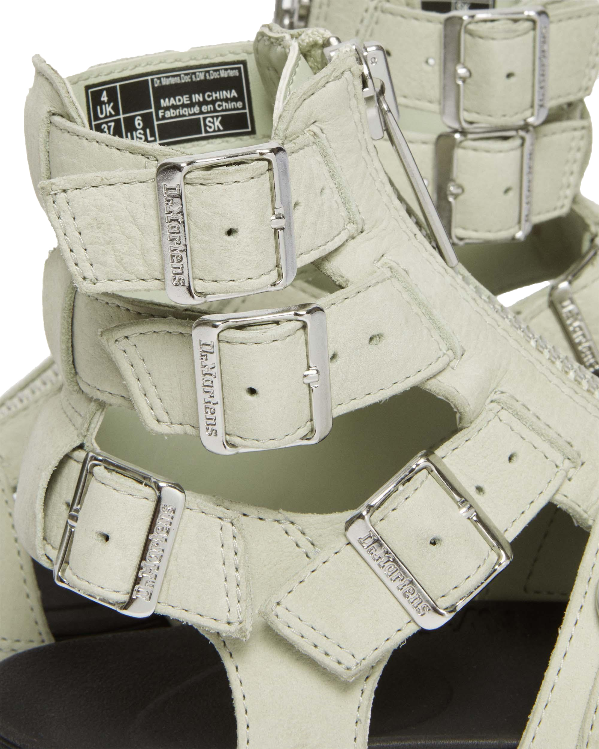 Olson Tumbled Nubuck Leather Gladiator Zip Sandals