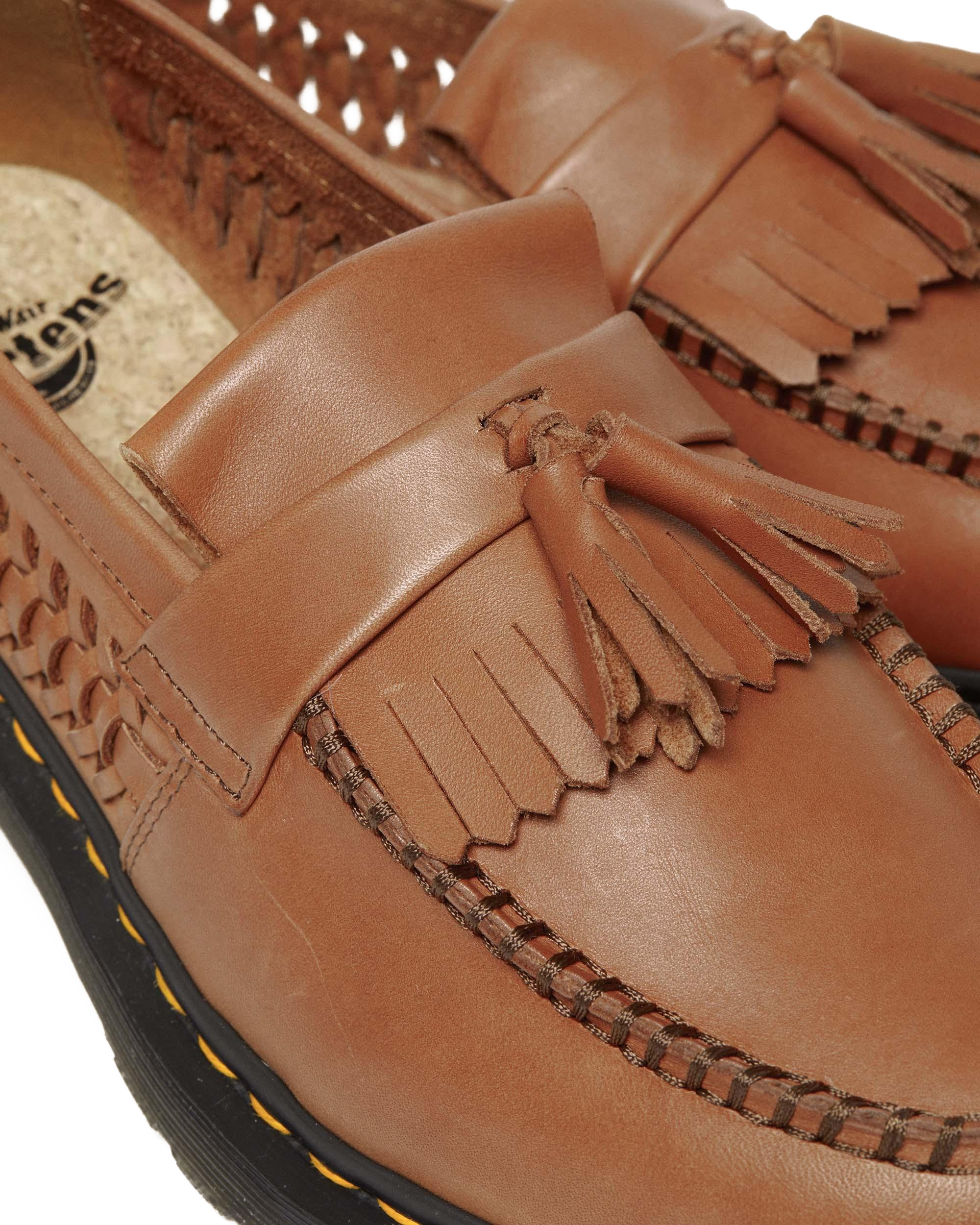 Adrian Woven Leather Tassel Loafers