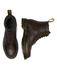 1460 Faux Fur Lined Grizzly Leather Lace Up Boots