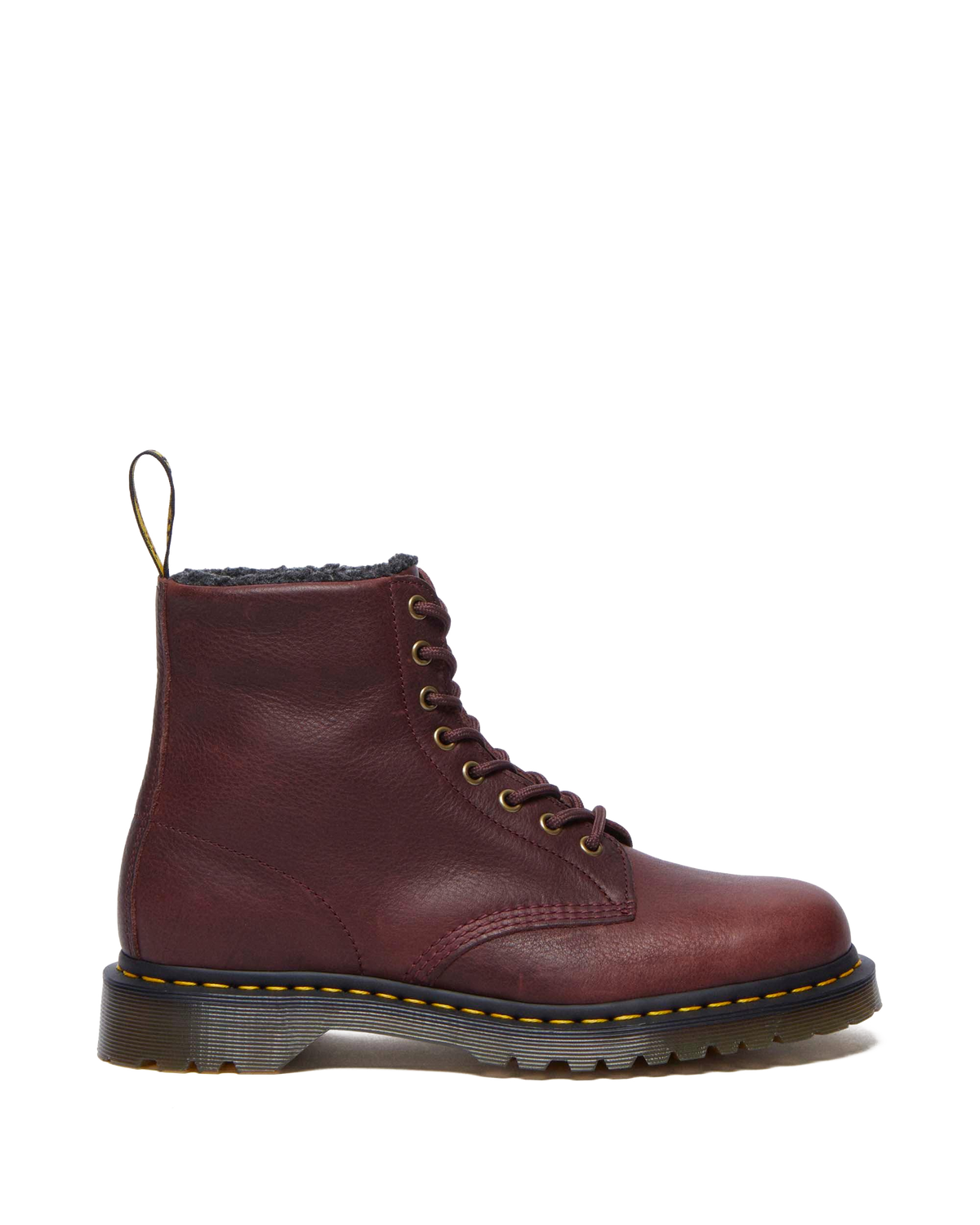 1460 Faux Fur Lined Grizzly Leather Lace Up Boots