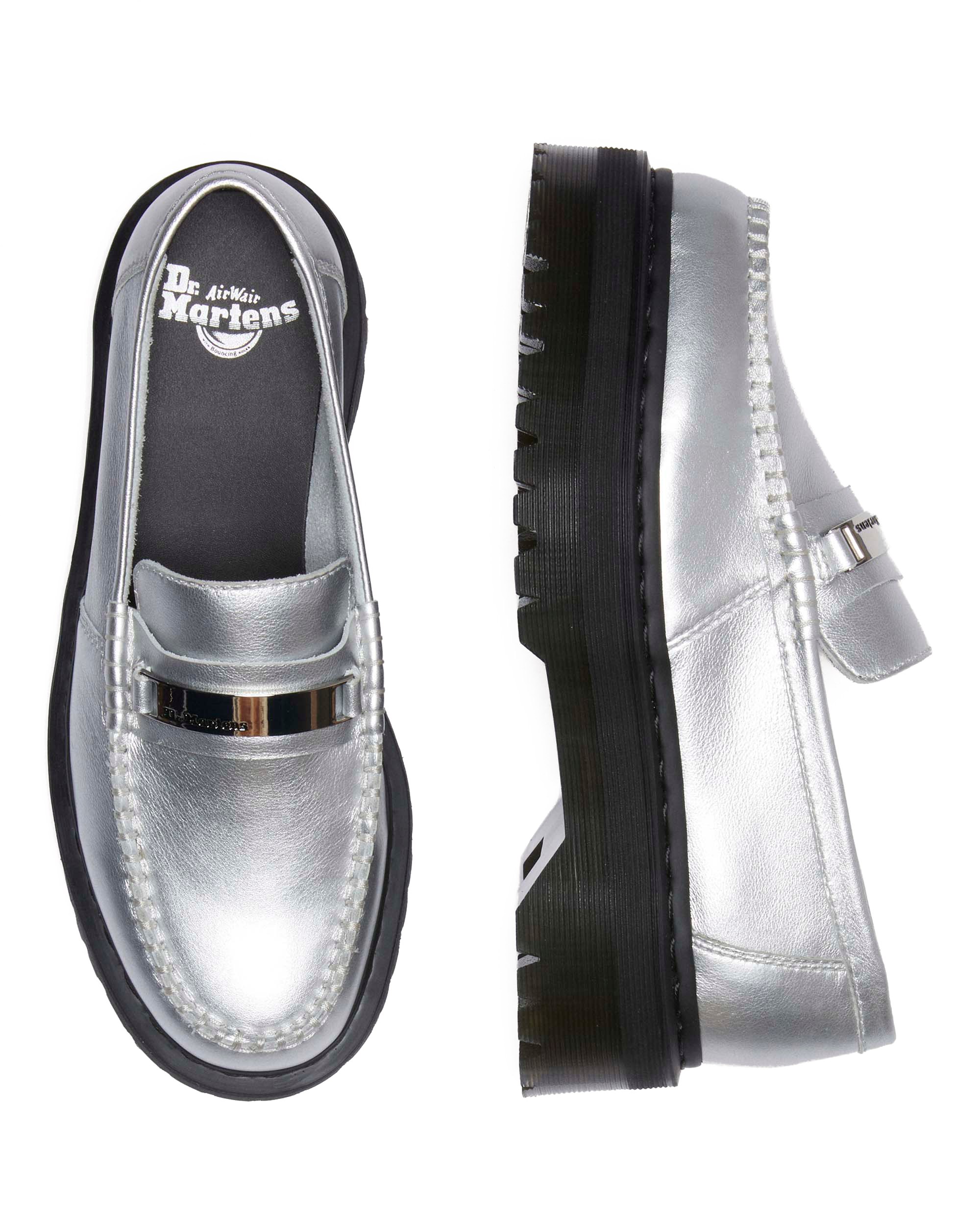 Adrian Metallic Tumble Loafers