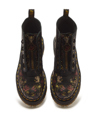 Sinclair Decayed Roses Leather Platform Boots