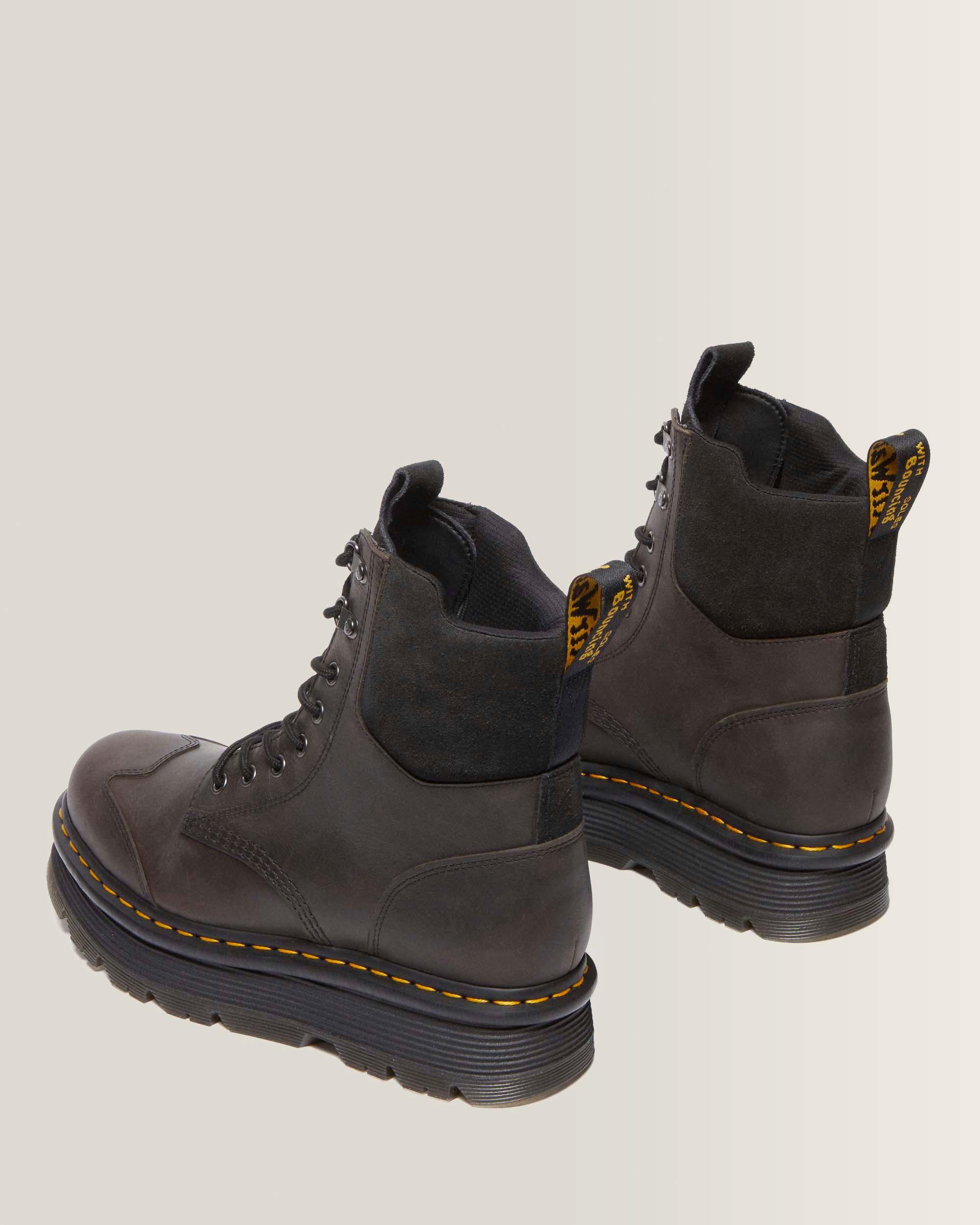 Zebzag 8 Ties Burnish Waxy Lace Up Boots