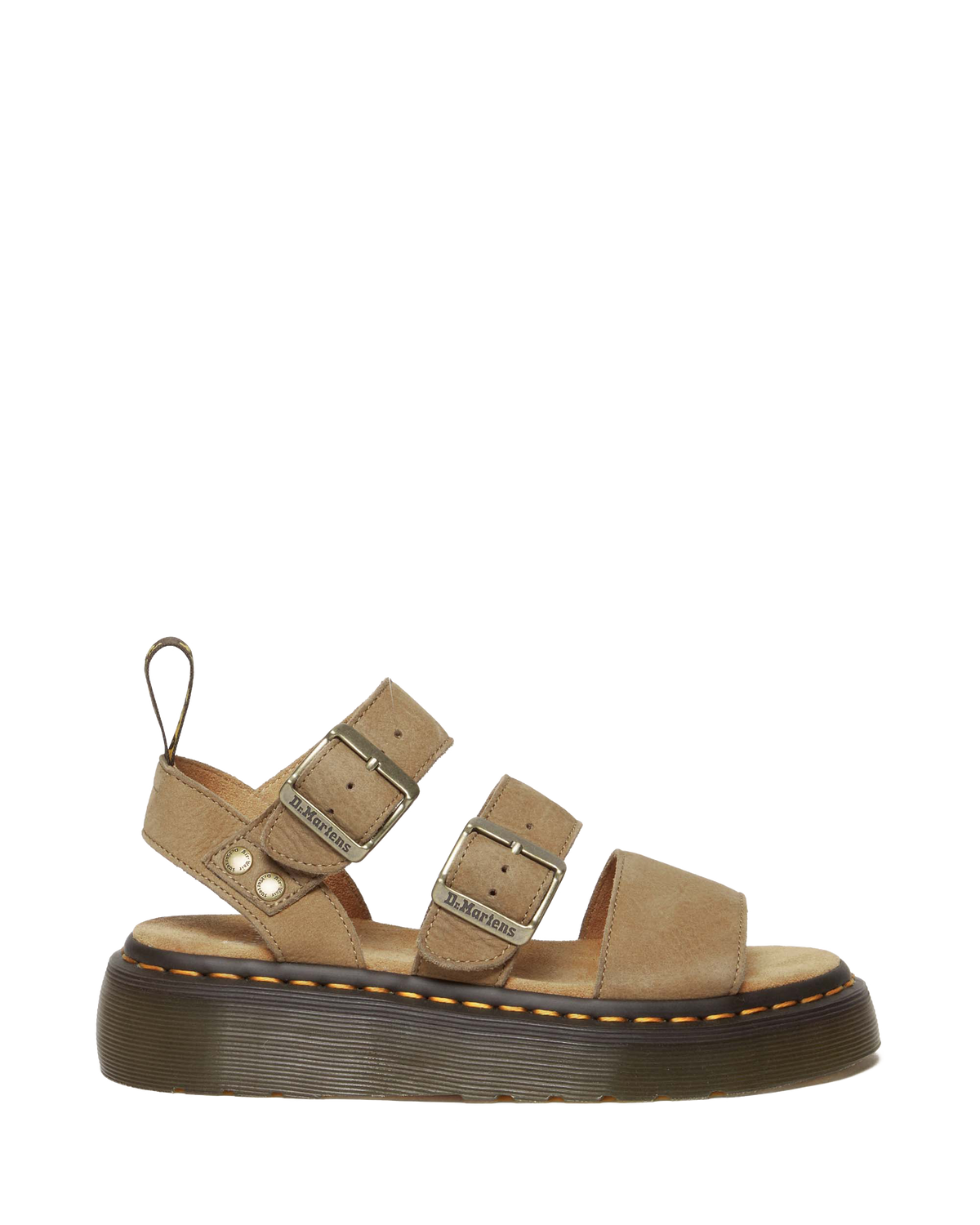Gryphon Tumbled Nubuck Leather Platform Sandals