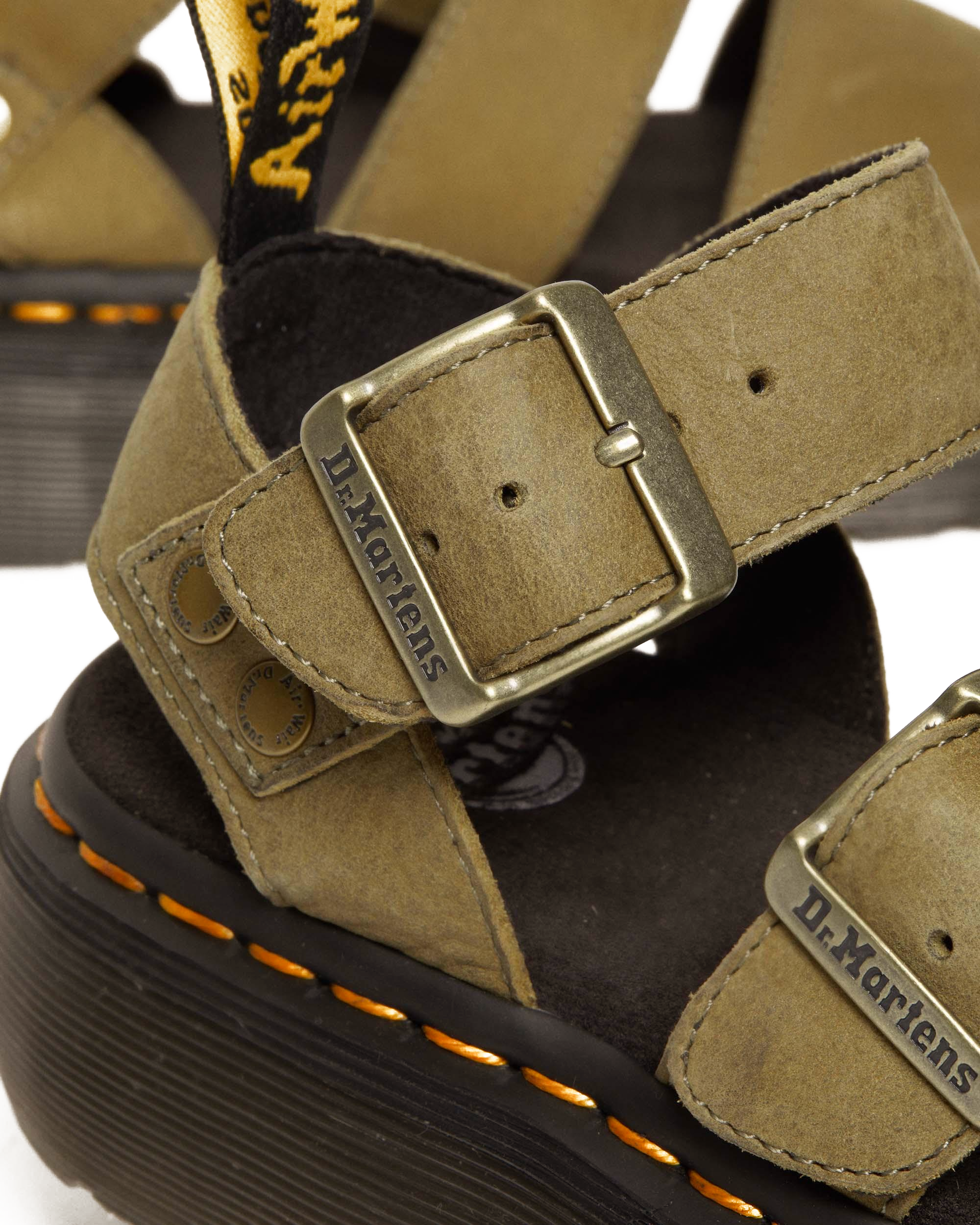 Gryphon Tumbled Nubuck Leather Platform Sandals