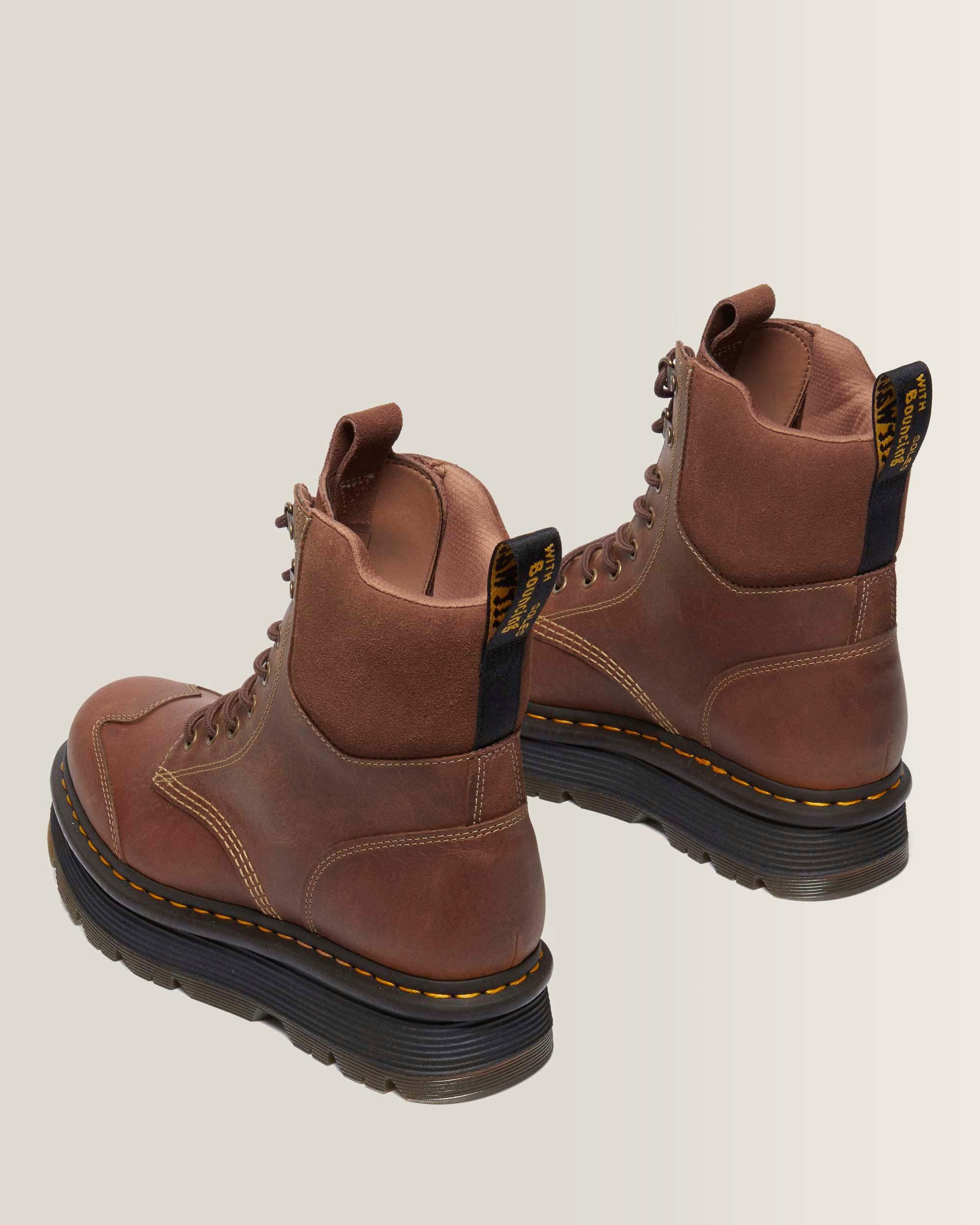 Zebzag 8 Ties Burnish Waxy Lace Up Boots