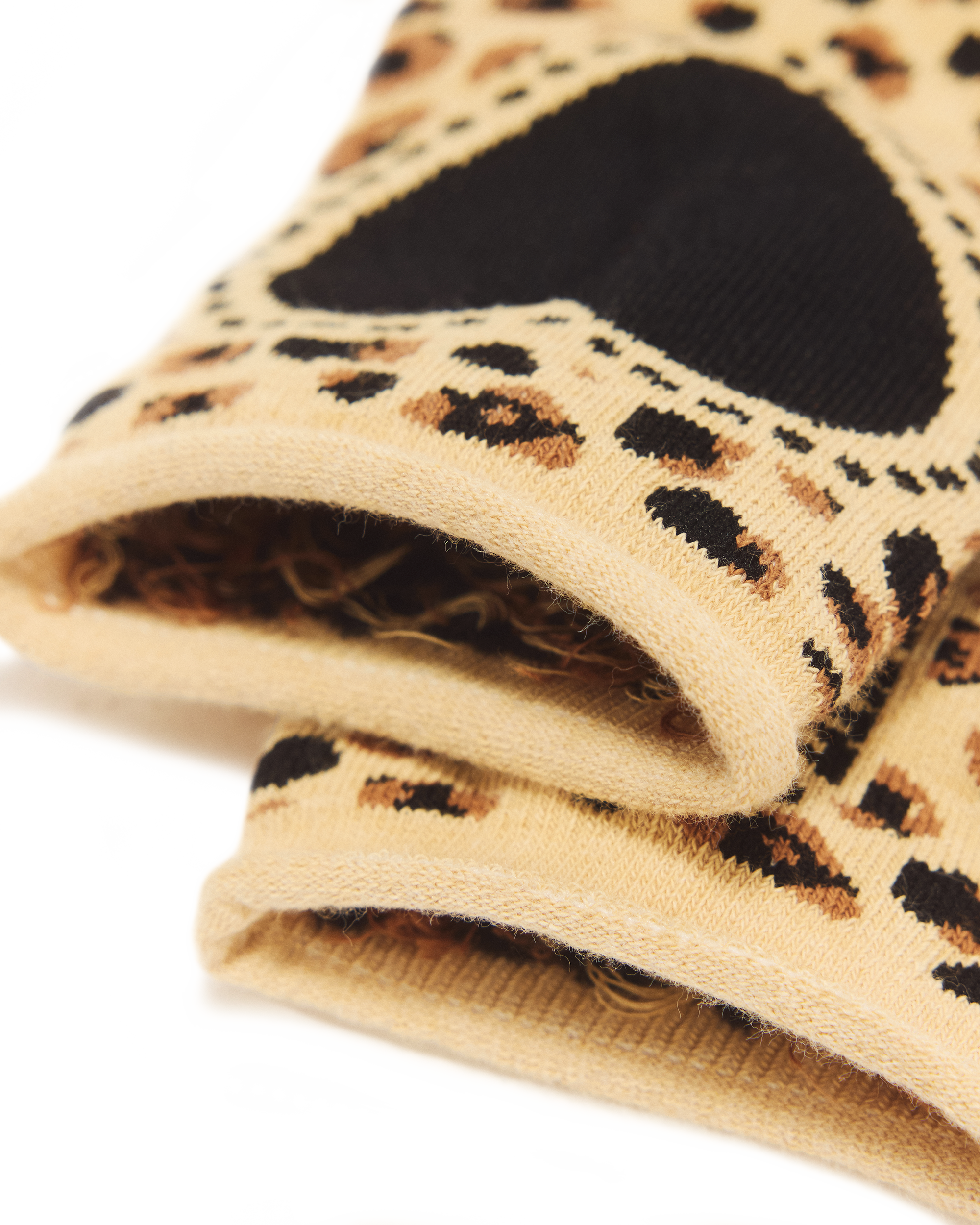 Leopard Heart Cotton Blend Socks