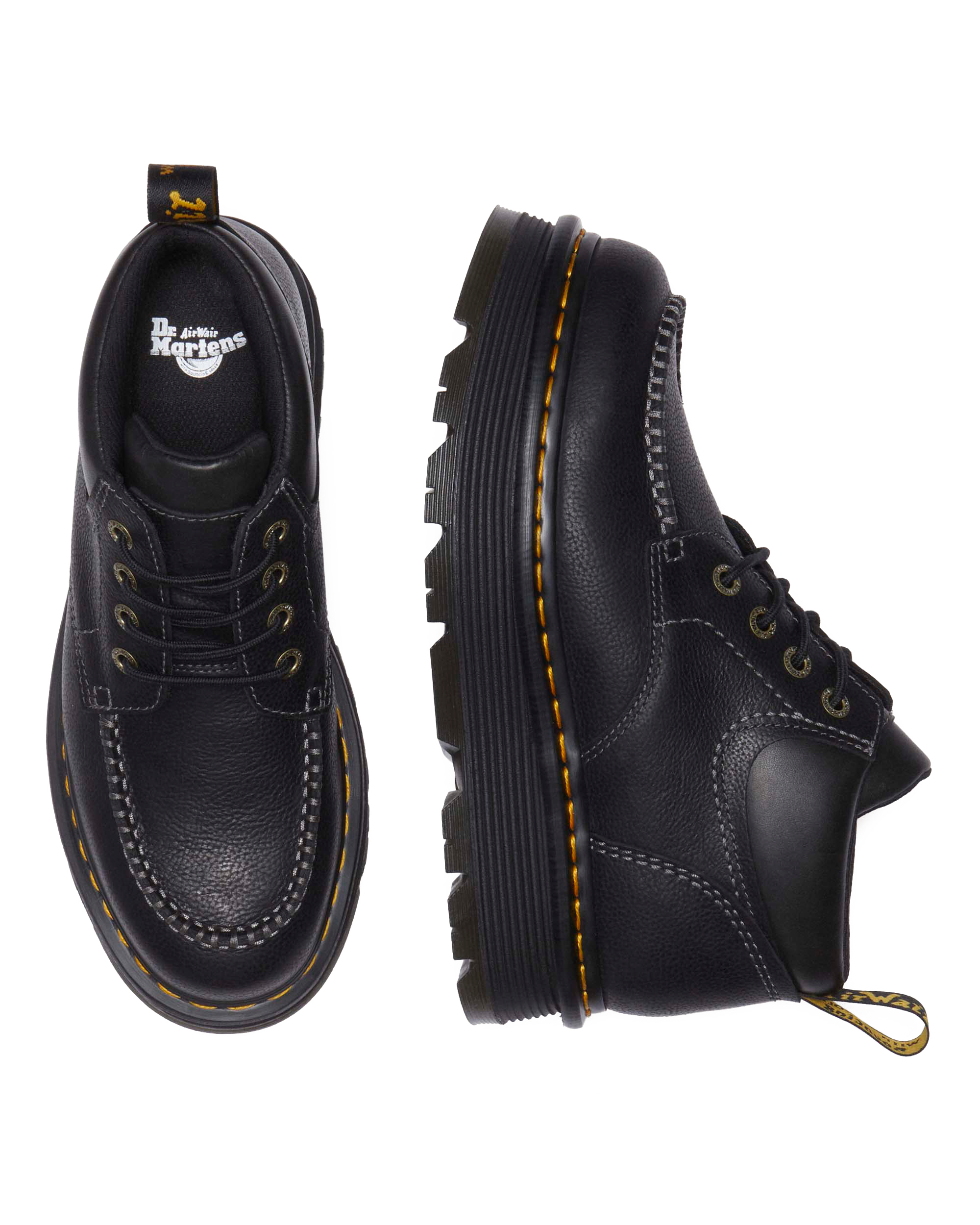 Zebzag Leather Casual 4-Eye Lace-Up Boots