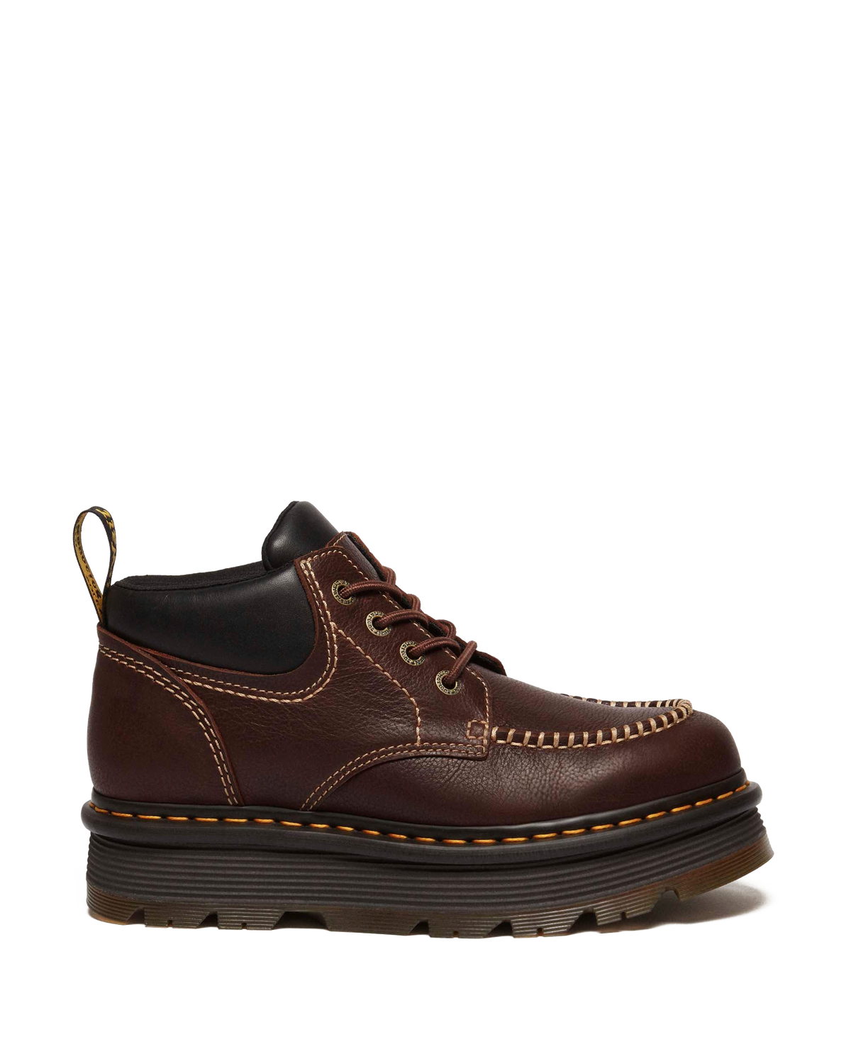 Zebzag Leather Casual 4-Eye Lace-Up Boots
