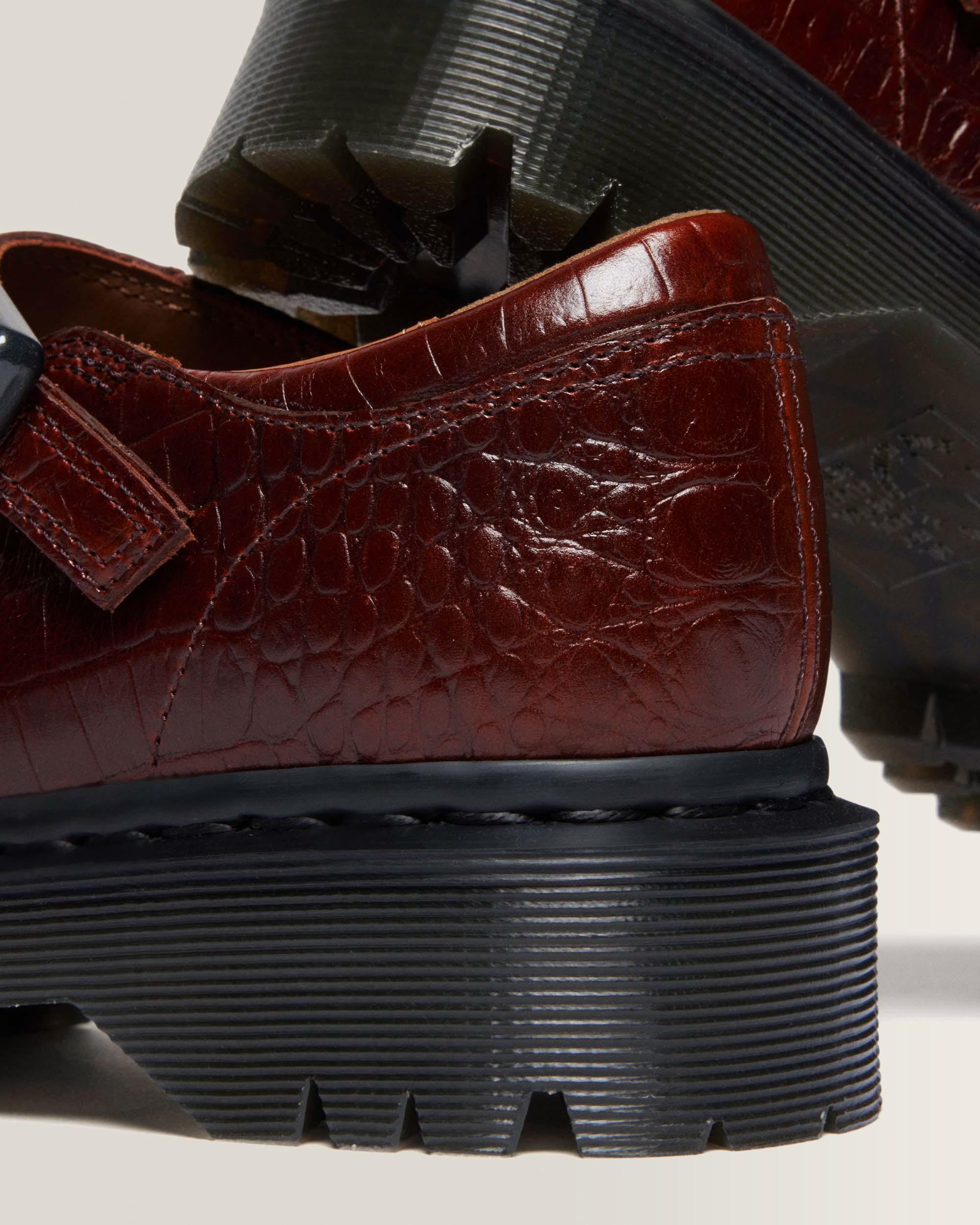 Rejena Mary Jane Croc Emboss Leather Shoes