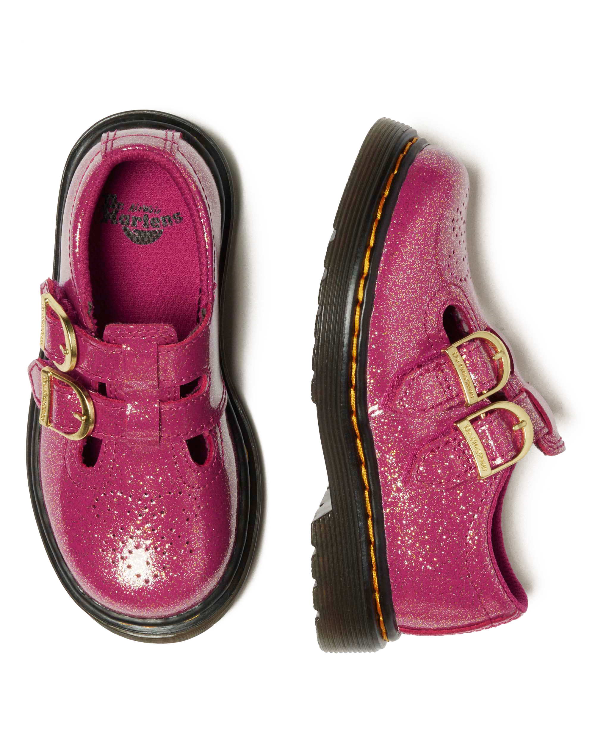 TODDLER 8065 GLITTER PATENT LEATHER  MARY JANE SHOES