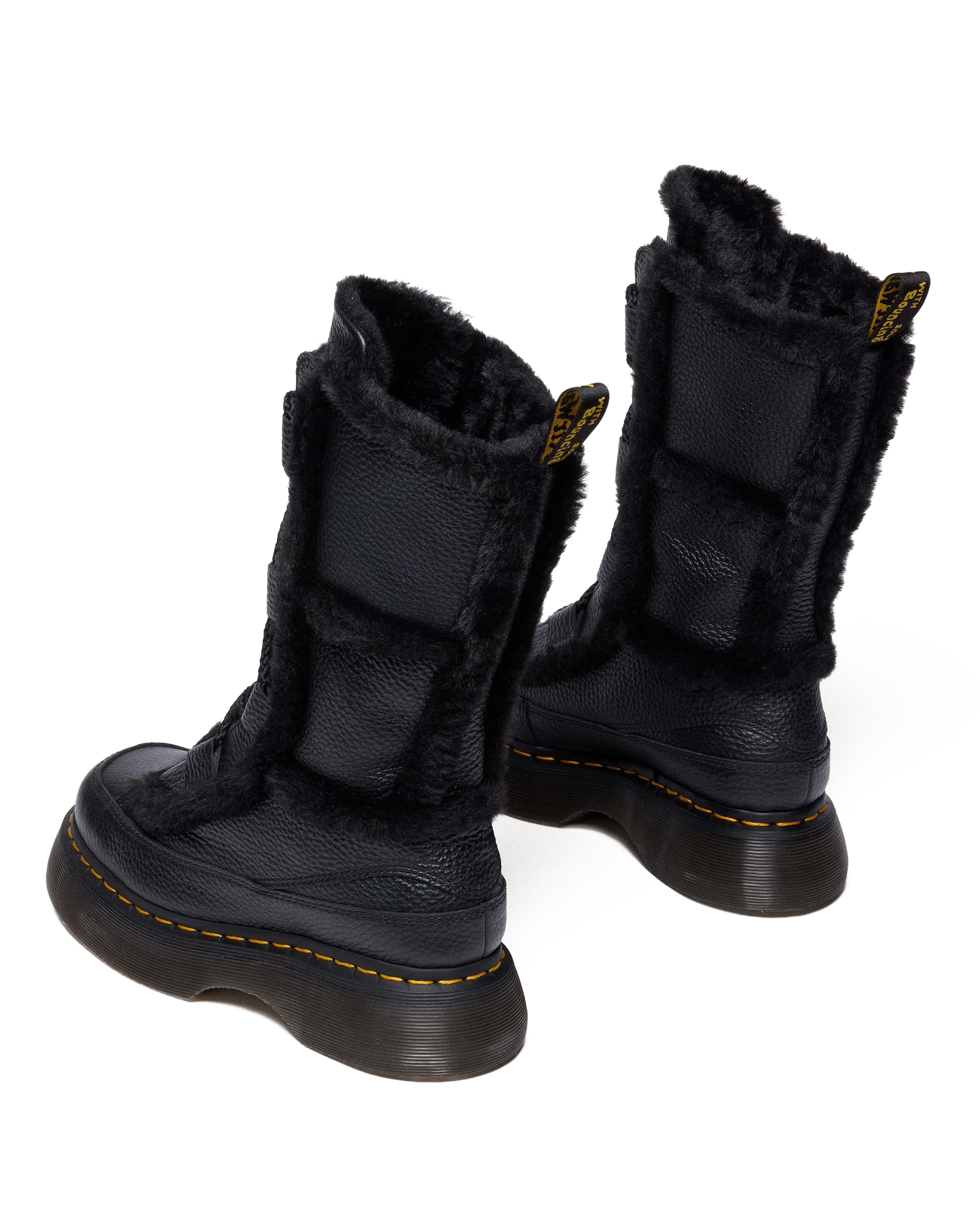 Buzz Lace Up Faux Fur Lined Grizzly Leather Boots