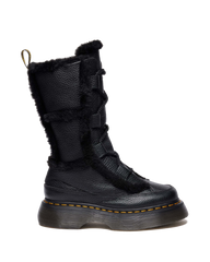 Buzz Lace Up Faux Fur Lined Grizzly Leather Boots
