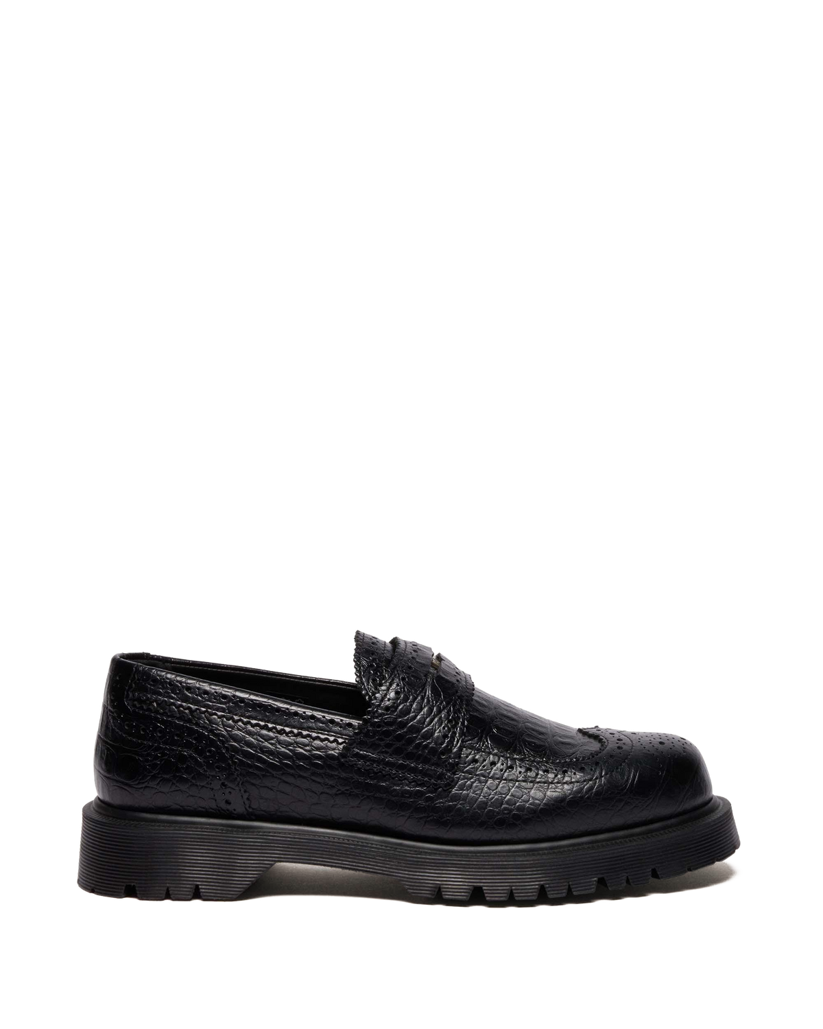 Penton Brogue Emboss Leather Loafers