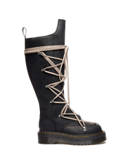 1B60 Rick Owens Pentalace Leather Platform Boots