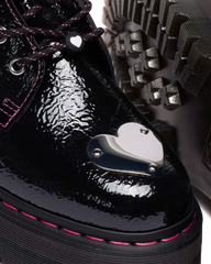 Jadon Distressed Patent Leather Platform Boots
