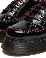 Buzz 5-Eye Distressed Patent Leather Shoes