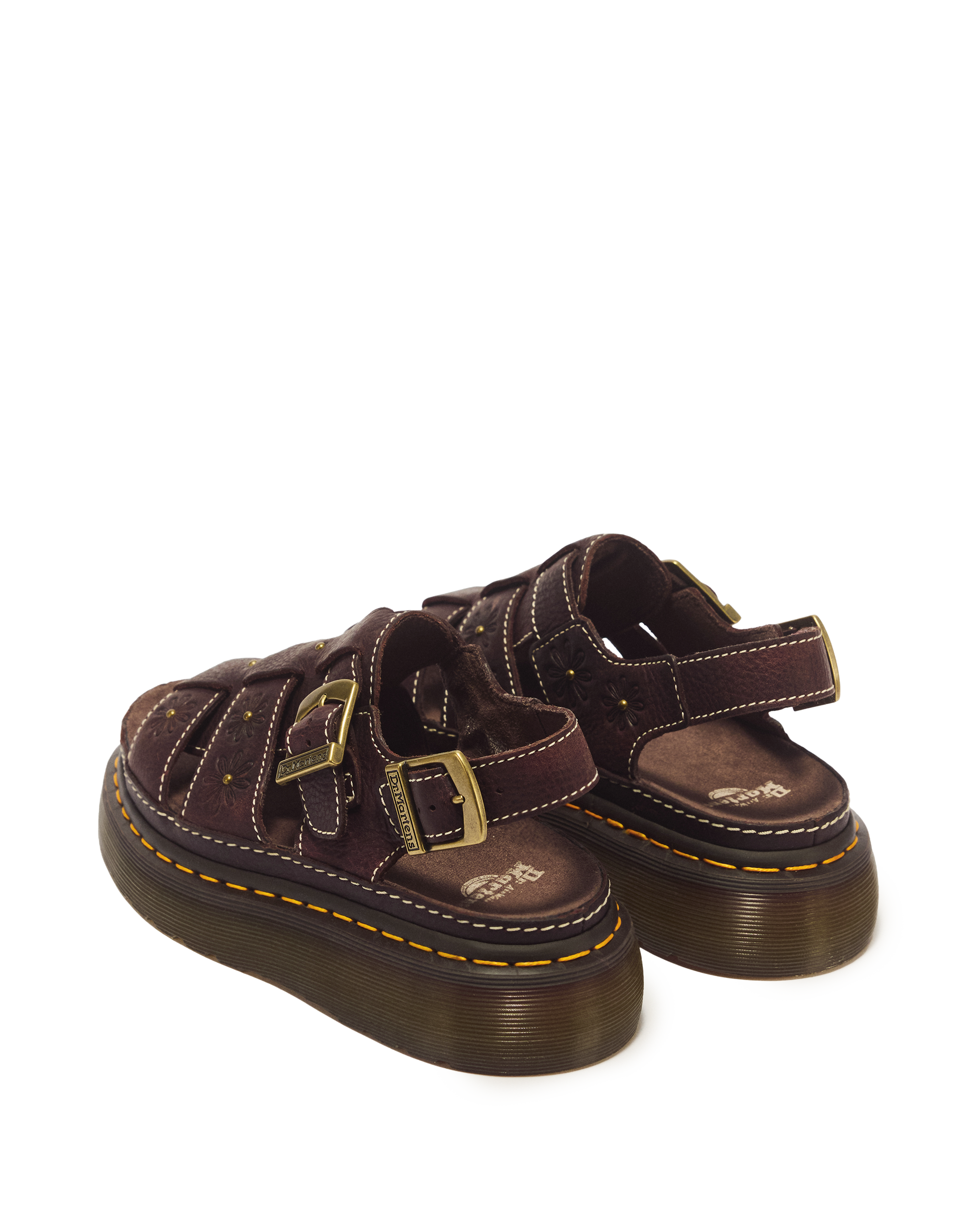 Wrenlie Open Toe Grizzly Leather Fisherman Platform Sandals