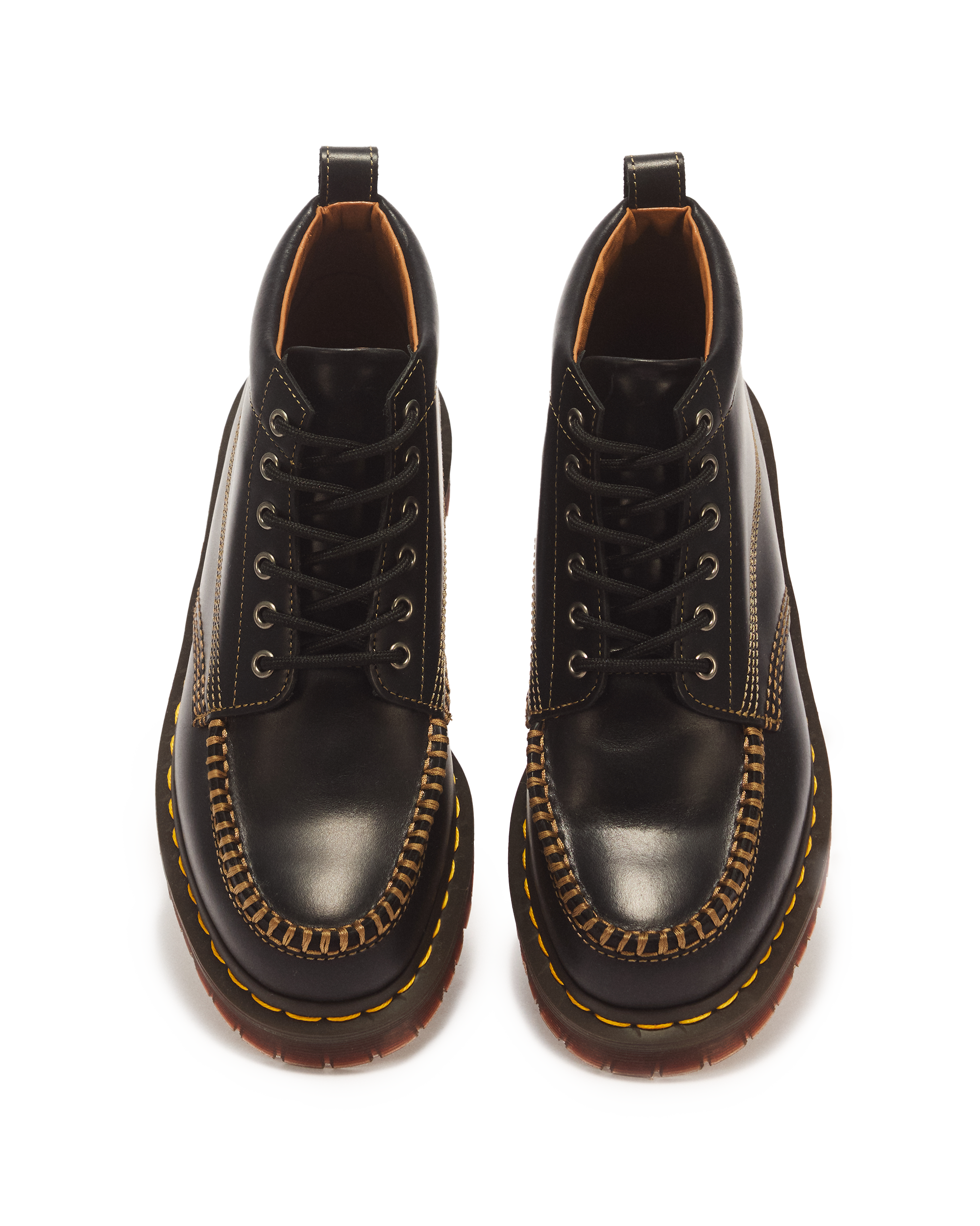 LOWELL CHUKKA MOC TOE LEATHER ANKLE BOOTS