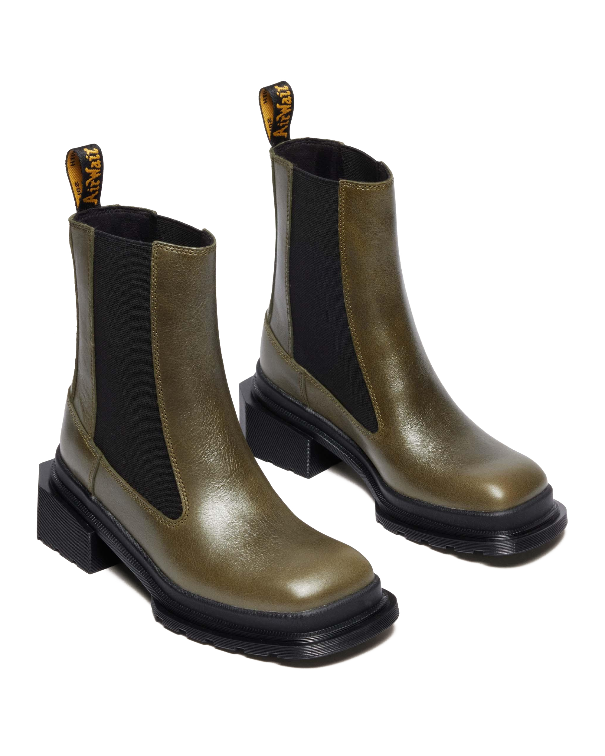 MAYBOLE CHELSEA SQUARE TOE LEATHER BOOTS
