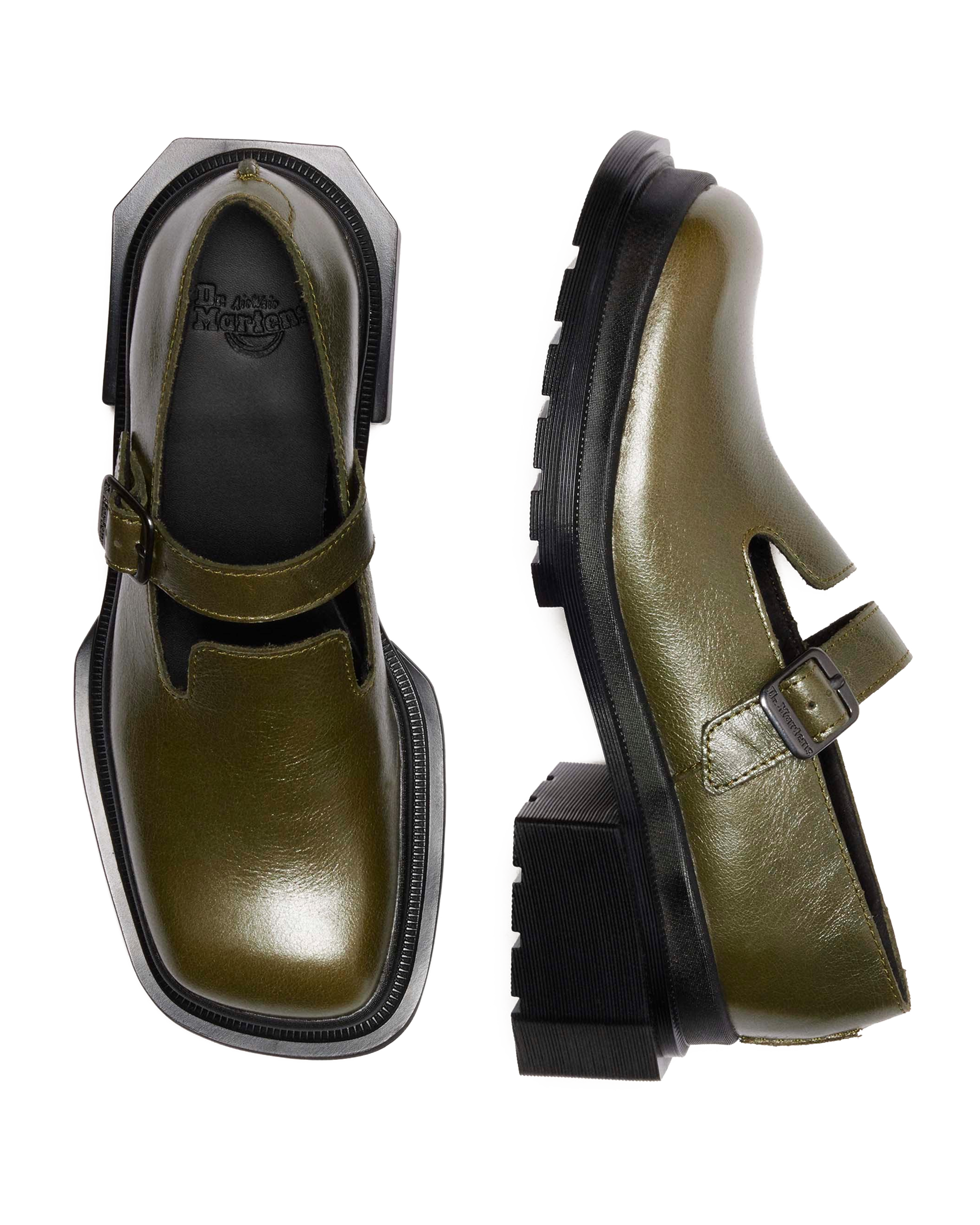MAYBOLE MARY JANE SQUARE TOE LEATHER SHOES