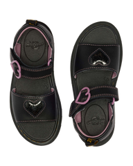 Junior Marlowe II Glitter Heart Leather Strap Shoes